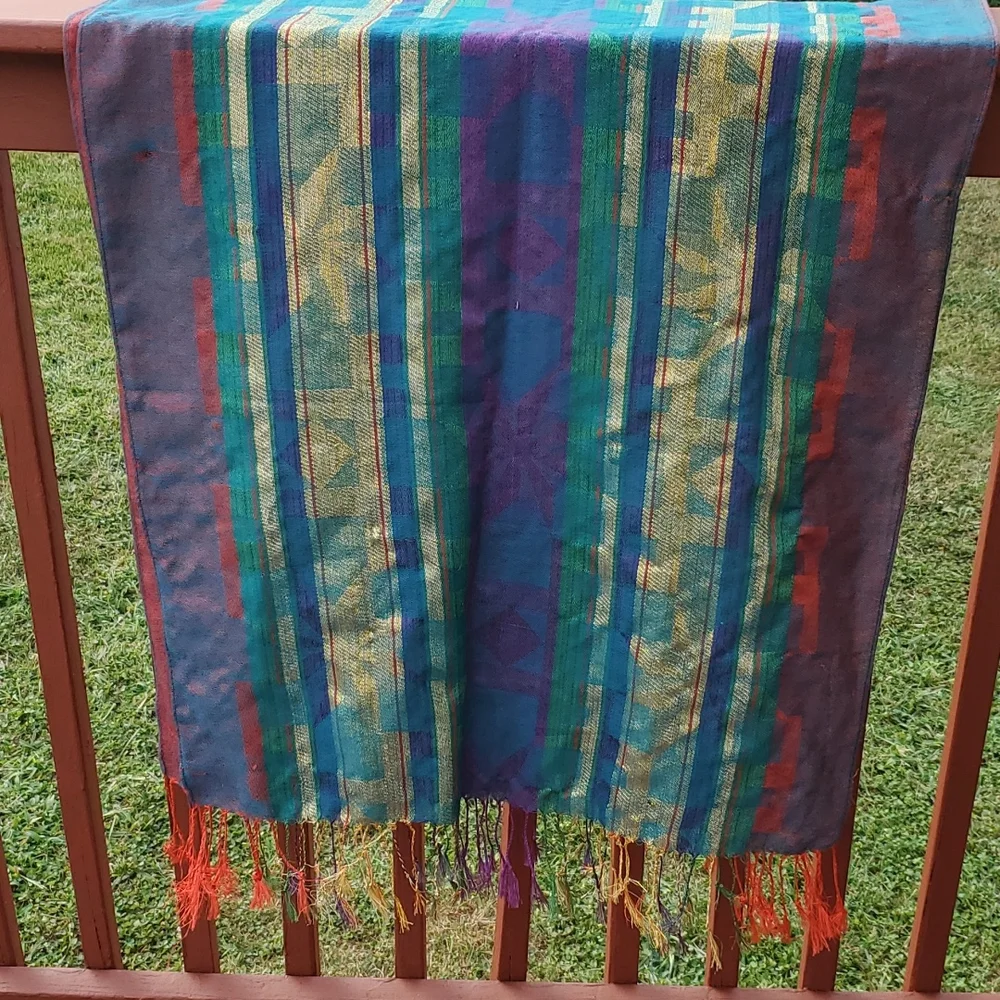 Multi pattern  Scarf - Picture 3 of 3